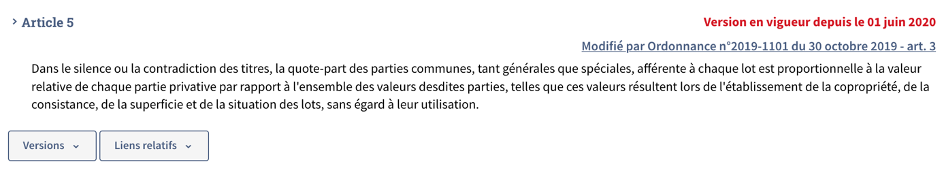 Article 5 de la loi du 10 juillet 1965